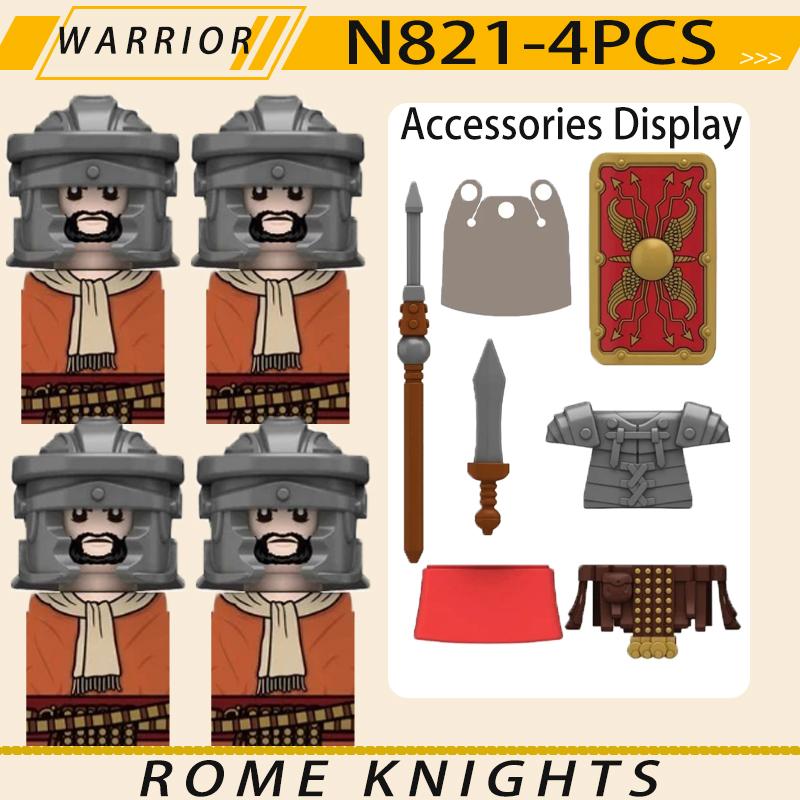 MOC Средневековый Военный Рим Рыцари Серия Строительные Блоки Замок Солдаты Фигурки Аксессуары Щит Кирпичики Рождественские Игрушки Подарки