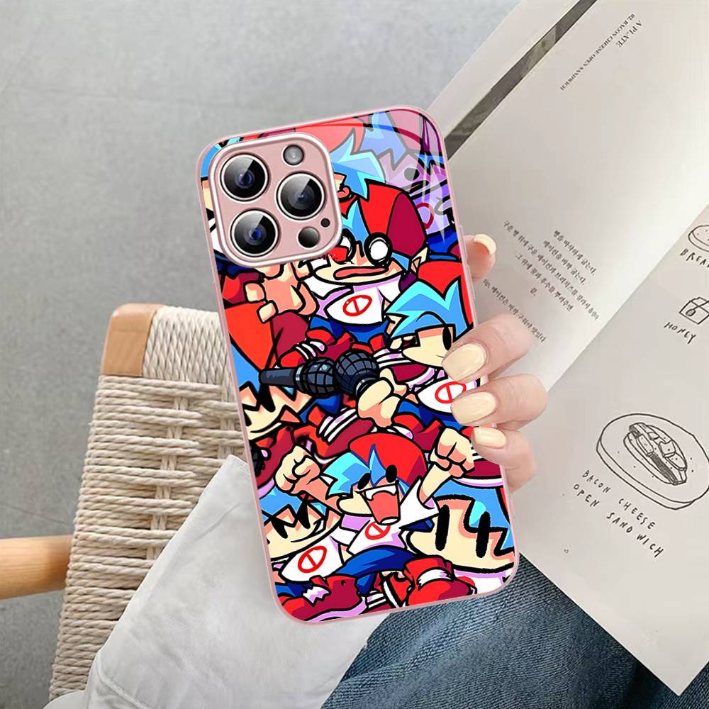 Game F-Friday Night Funkin Tempered Glass For Iphone 14 13 12 11 Pro Mini XS MAX 14Plus X XS XR Fundas