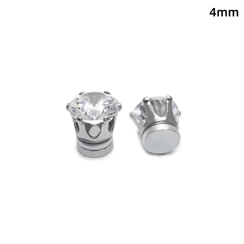 Magnetic Cubic Zirconia Ear Clips No Piercing Required 1/2Pcs Non-irritating Fake Earrings for Women Girls Gifts