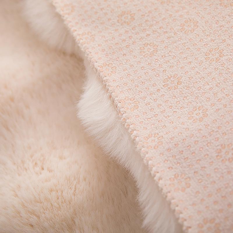 Round Bubble Fleece Fabric Simple Solid Color Fluffy Soft Comfortable Easy To Clean Furry Warm Cute Indoor Decorative Carpet