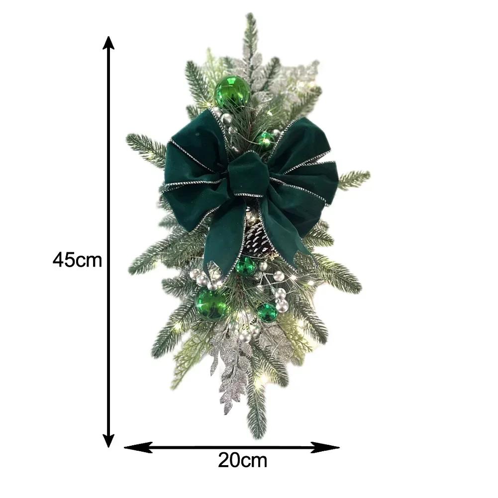 For Stairs For Courtyards Holiday Decor Christmas Staircase Decorations Holiday Decoration Cordless Pre-installed Light