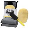 Набор для мытья автомобиля DU Life, 4 салфетки из микрофибры, 2 перчатки для мытья автомобиля, 1 щетка для мытья автомобиля, 1 набор для протирания, супервпитывающее полотенце для мытья автомобиля