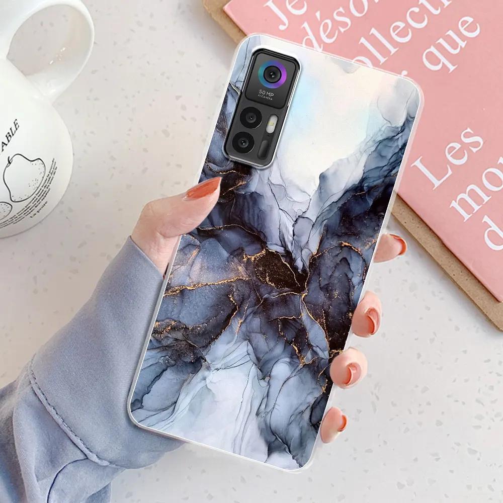 For TCL 30 Plus Case Patterned Transparent Silicone Soft TPU Cover Coque For TCL 30E 30 SE Cases For TCL 30 5G Bumper Fundas