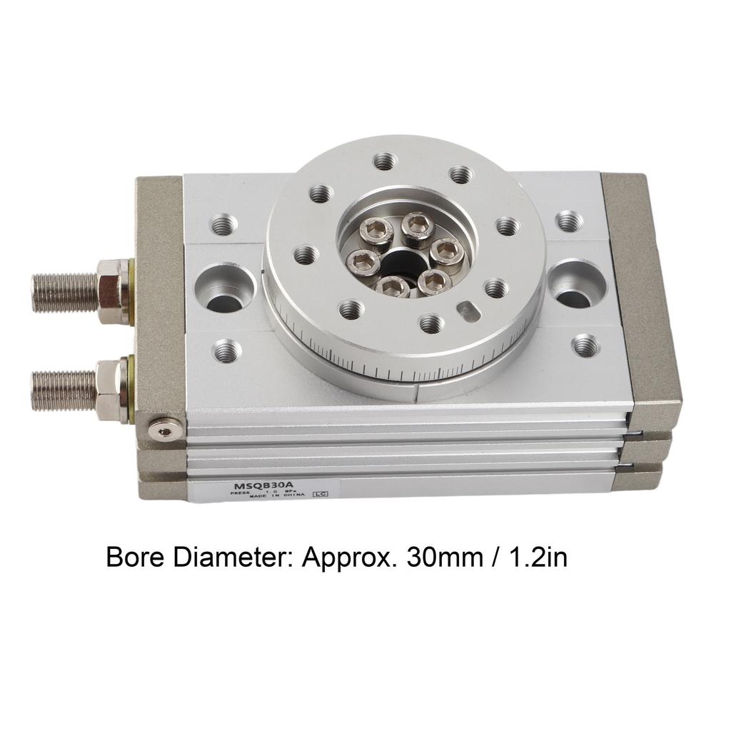 Rotating Pneumatic Cylinder, Light Alloy Steel Double Rack Rod with Roller Bearing Design, 30mm Cylinder for High Temperature Environment, Magneti