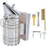 6Pcs/Set Beekeeping Starter Kit Beehive Smoker Frame Grip Uncapping Fork Bee Feeder Brush Scraper