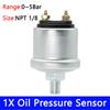 HD 1Pc Mechanical Oil Pressure Sensors NPT1/8 M10X1 Sensor Thread For 0-5 Bar 0-10 Bar 52mm Oil Pressure Gauge Sensors 9-32V