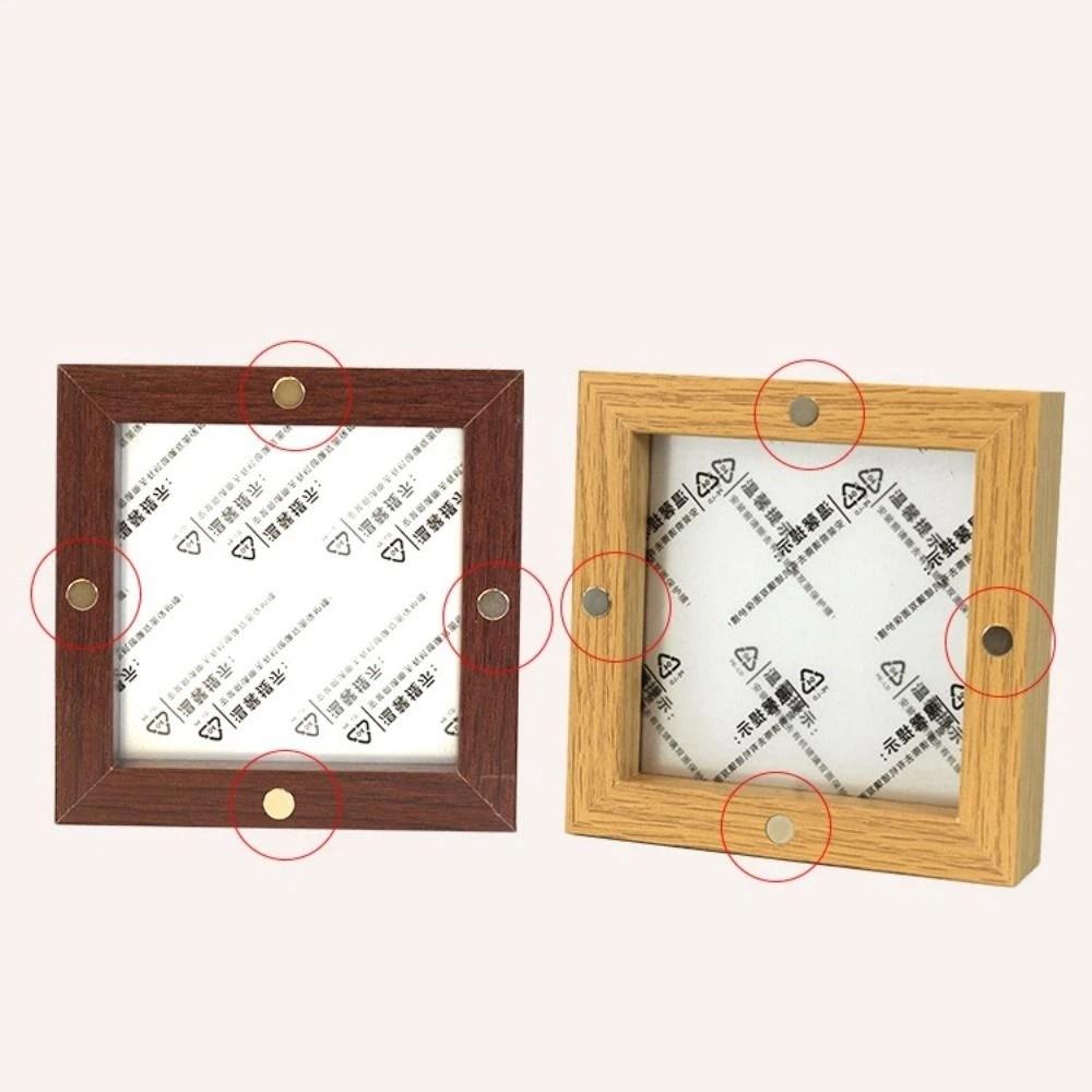 5PCS Square Puzzle Picture Frame Decorative Fridge Magnet Refrigerator Picture Frame Photo Display
