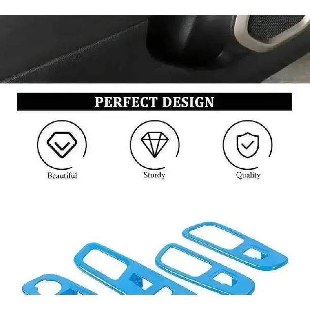 JIDIXIAN Car Interior Window Lift Button Panel Decoration Cover for Jeep Renegade 2016 2017 2018 2019 2020 2021 2022 2023 2024