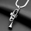 Retro Musical Instrument Trumpet Neck Chain For Women Men Stainless Steel Silver Color Hiphop Fashion Necklace Jewelry Gifts