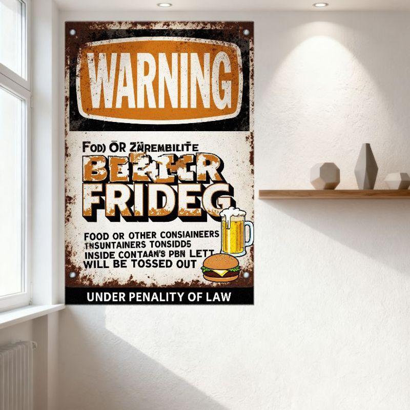 Винтажная металлическая жестяная табличка 'BETTER FRIDEG' с иллюстрациями еды и пива, Ржавый состаренный настенный декор для мужской комнаты, бара, кафе, дома