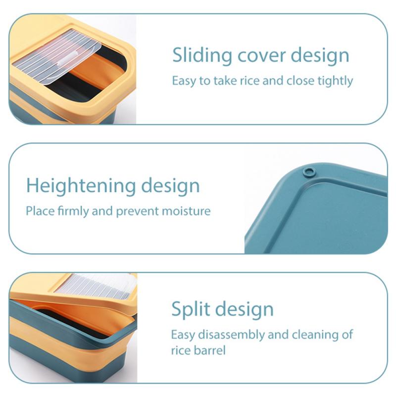 Контейнер для хранения корма для кошек и собак, складная коробка для сухого корма для кошек с крышками, герметичная коробка для хранения риса и зерна