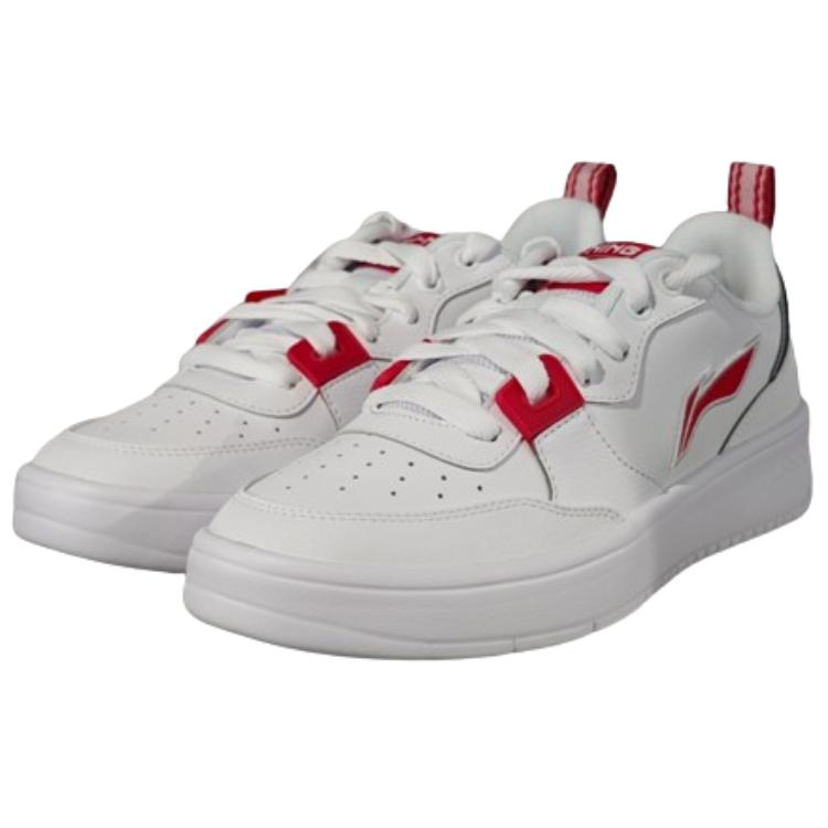 Li-Ning Удобные простые нескользящие износостойкие амортизирующие низкие кроссовки для скейтбординга мужские кроссовки белые красные AGCU543-3