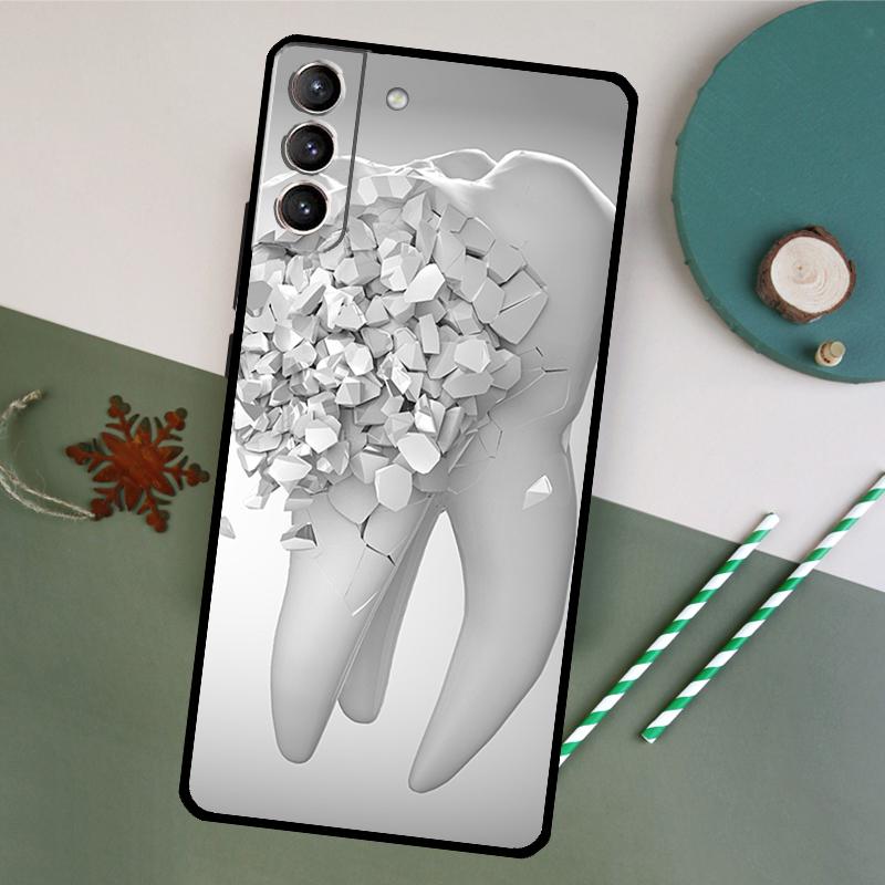 Чехол для телефона с рисунком зуба и дантиста для Samsung Galaxy S25 S20 S21 S22 S23 S24 S26 Ultra S10 Plus S25 FE Задняя крышка