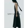 Summer New Product Women's Clothes French Style Design Bowknot Decoration Hanging Collar Midi Skirt Long Dress 8039116