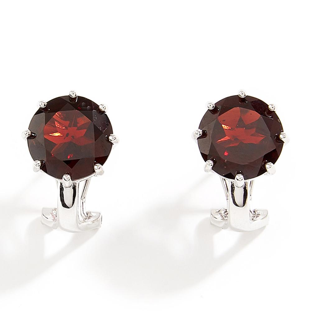 Bolaijewelry Серьги из стерлингового серебра 925 пробы с натуральным мозамбикским гранатом, серьги для женщин, юбилейная банкетная одежда, ювелирные украшения