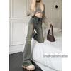 Женские осенние джинсы с высокой талией XS Tall Washed Flared - 150 Короткие, прямые, узкие брюки Horseshoe