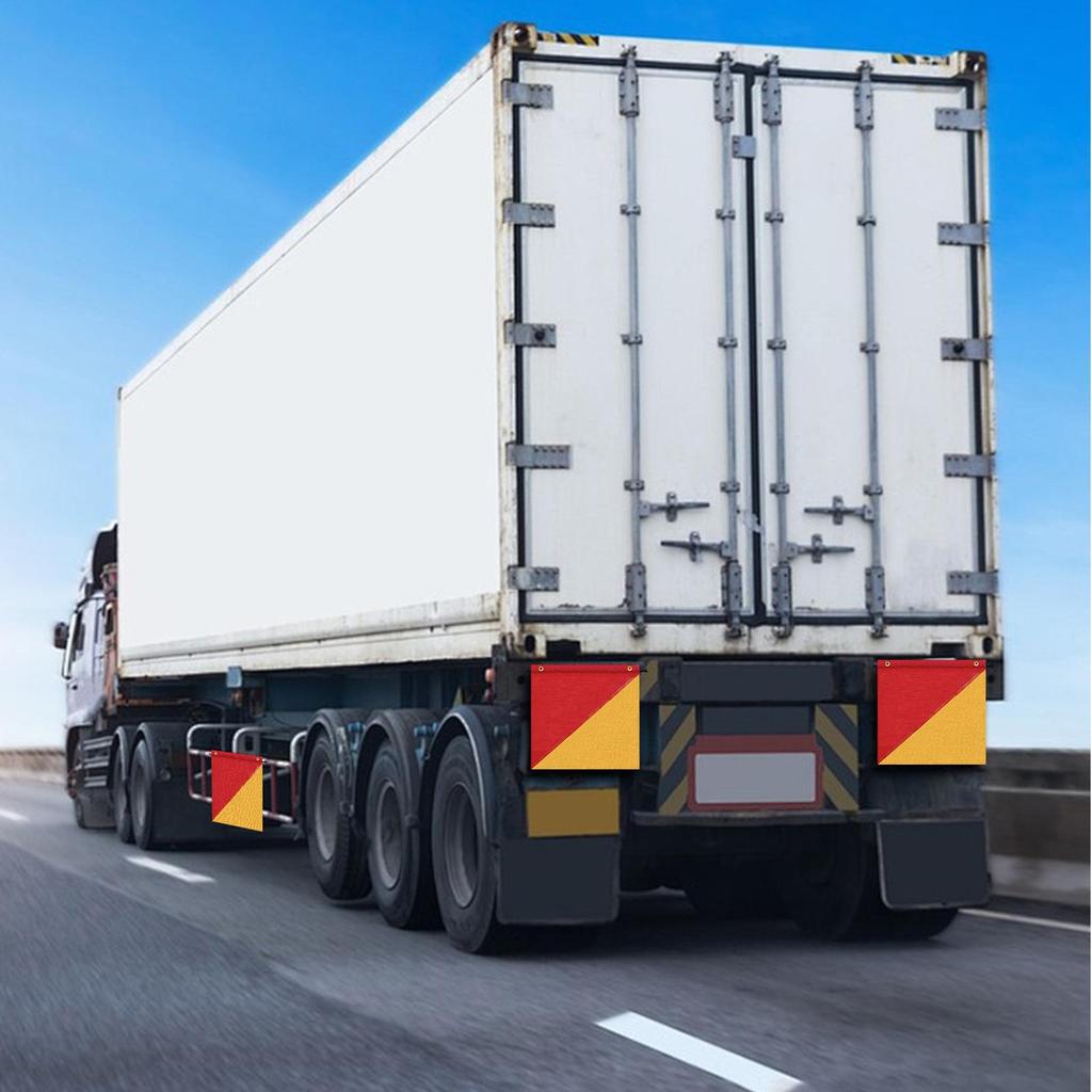 Флаг для грузовика 6 штук Предупреждающие флаги с эластичным шнуром 18 x 18 дюймов Баннер высокой видимости для груза грузовика, фермы, буксировочного автомобиля