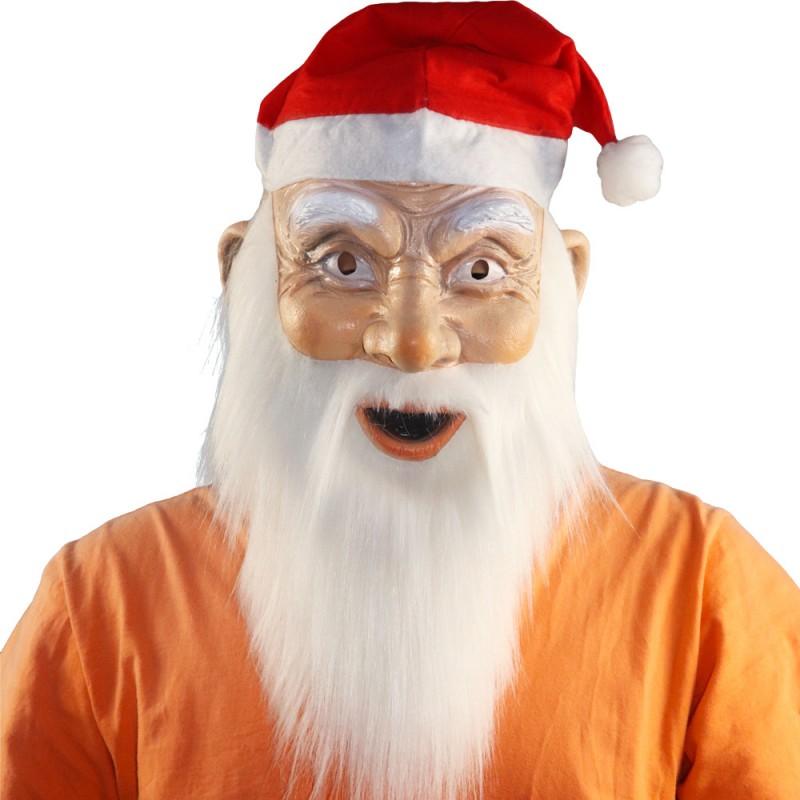 Latex Santa Claus Mask Christmas Party Costume Dress Up Adult Unisex Holiday Fun