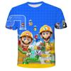 MINISO Child Game Super Mario Bros T Shirt Kids Boy Cartoon Clothes Tops Tees Boys T-shirt Luigi Mario T-shirts Children's Short Sleeve