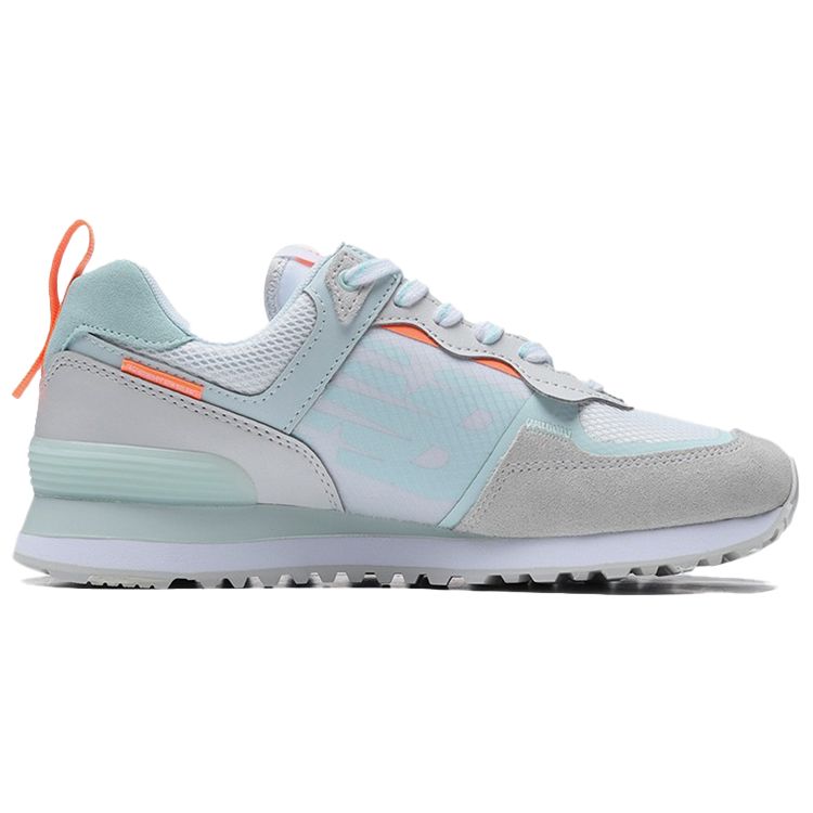 New Balance Nb 574 Серия Ретро Повседневная Ткань Синтетическая Кожа Низкий Верх Повседневные Кроссовки для Бега Женские кроссовки Серый Синий WL574ISC