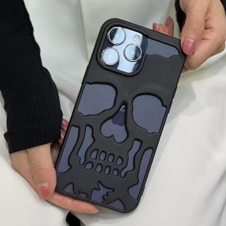 Чехол для телефона с 3D полым черепом и черепом для IPhone 14 ProMax 13 12 11 Pro Max 14 Plus 13, роскошный акриловый противоударный жесткий чехол