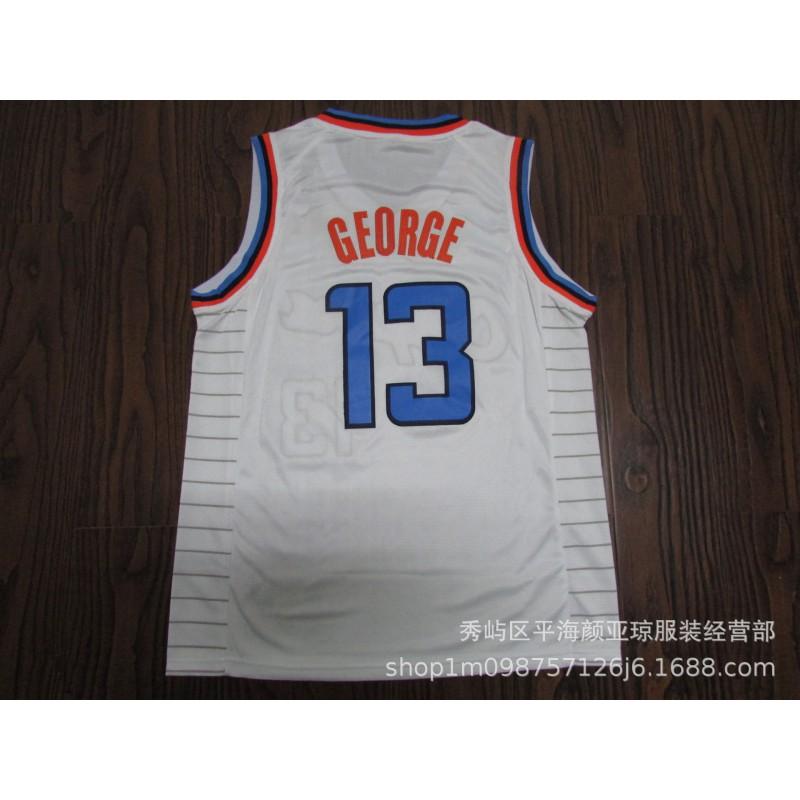 Embroidered NBA Clippers Jersey Paul George 13 Basketball Uniform Shirt Men Women Sportswear