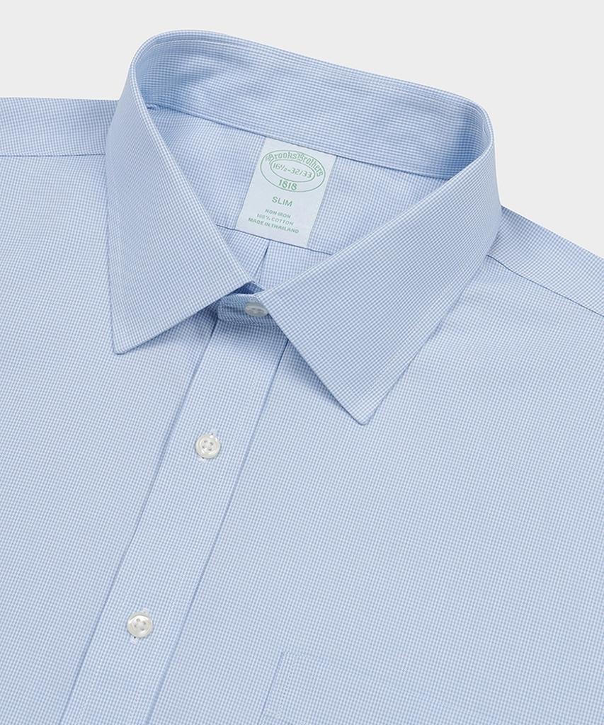 BROOKS BROTHERS Рубашка-платье Ainsley с узором "гусиная лапка", не требующая глажки (Светло-синий) (Bbtsmf0254)