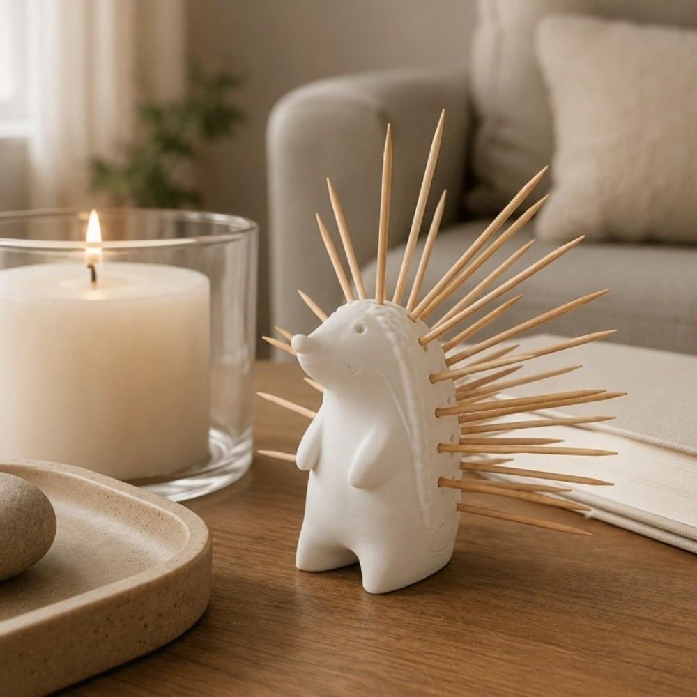 Creative Hedgehog Toothpick Holder 3D Printed Animal Shape Toothpick Holder Dining Table