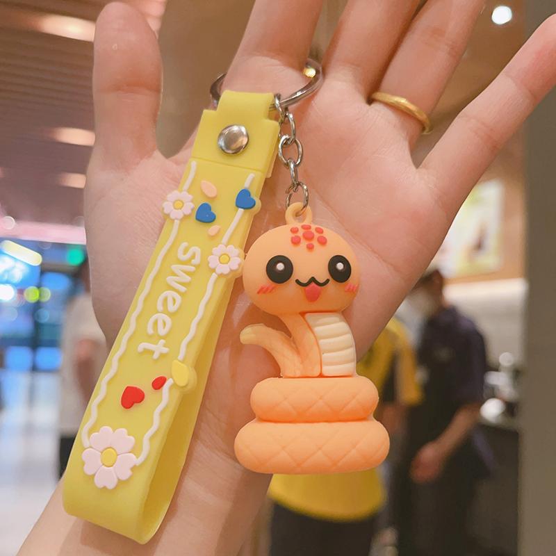 Мультяшный силиконовый кулон на удачу год змеи креативная сумка подвесное украшение аксессуары личность