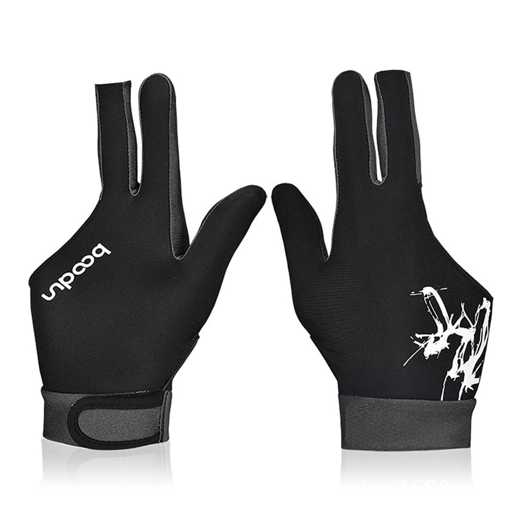BOODUN 1Piece Billiard Glove 3 Fingers Cue Sports Glove Men Women Billiard Shooters Right Left Interchangeable Snooker Gloves