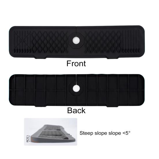 Silicone Faucet Mat Guard Draining Kitchen Sink Splash Guard Drying Mat for Kitchen