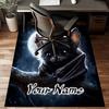 1PC Custom Name Nighttime Bat Majesty Theme Floor Mat Ideal for Living Room, Game Rooms, Office, Bedroom, Floor Mat Playful Design