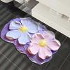 Коврик для пола с нескользящим основанием, быстросохнущий материал, 3D цветочный узор, коврик для ванной, ванной комнаты, кухни, прихожей, декор