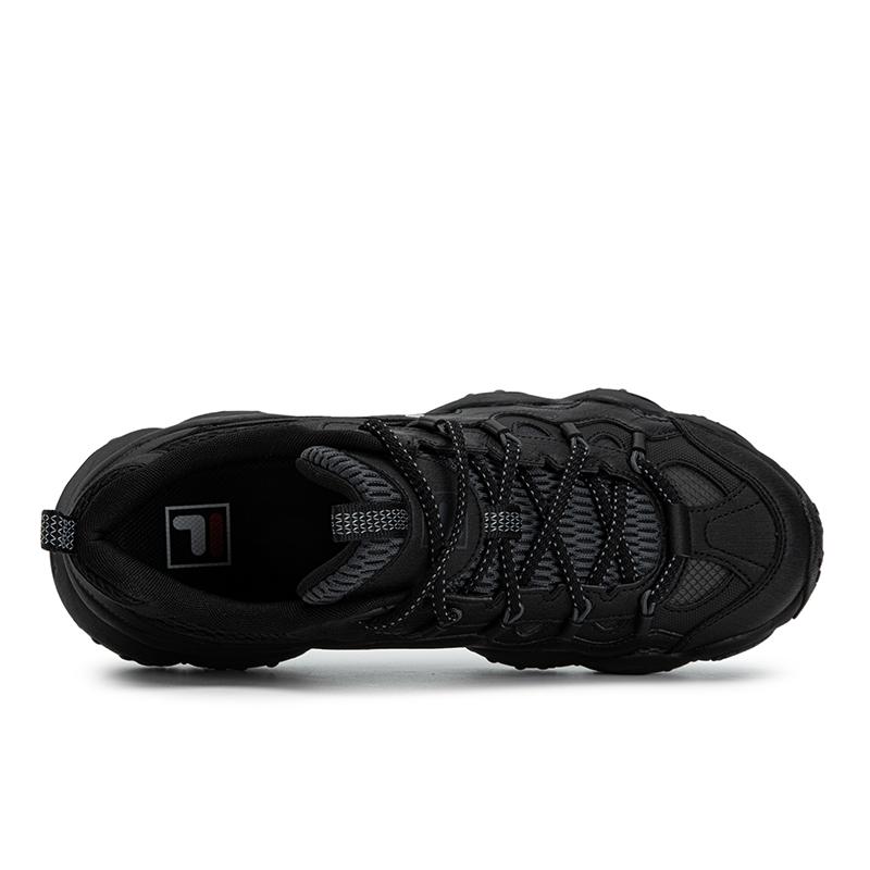 Fila FLUID 7 Износостойкие Легкие Дышащие Низкие Массивные Кроссовки Мужские Черный/Теневой Черный Серый F12M632103FBD
