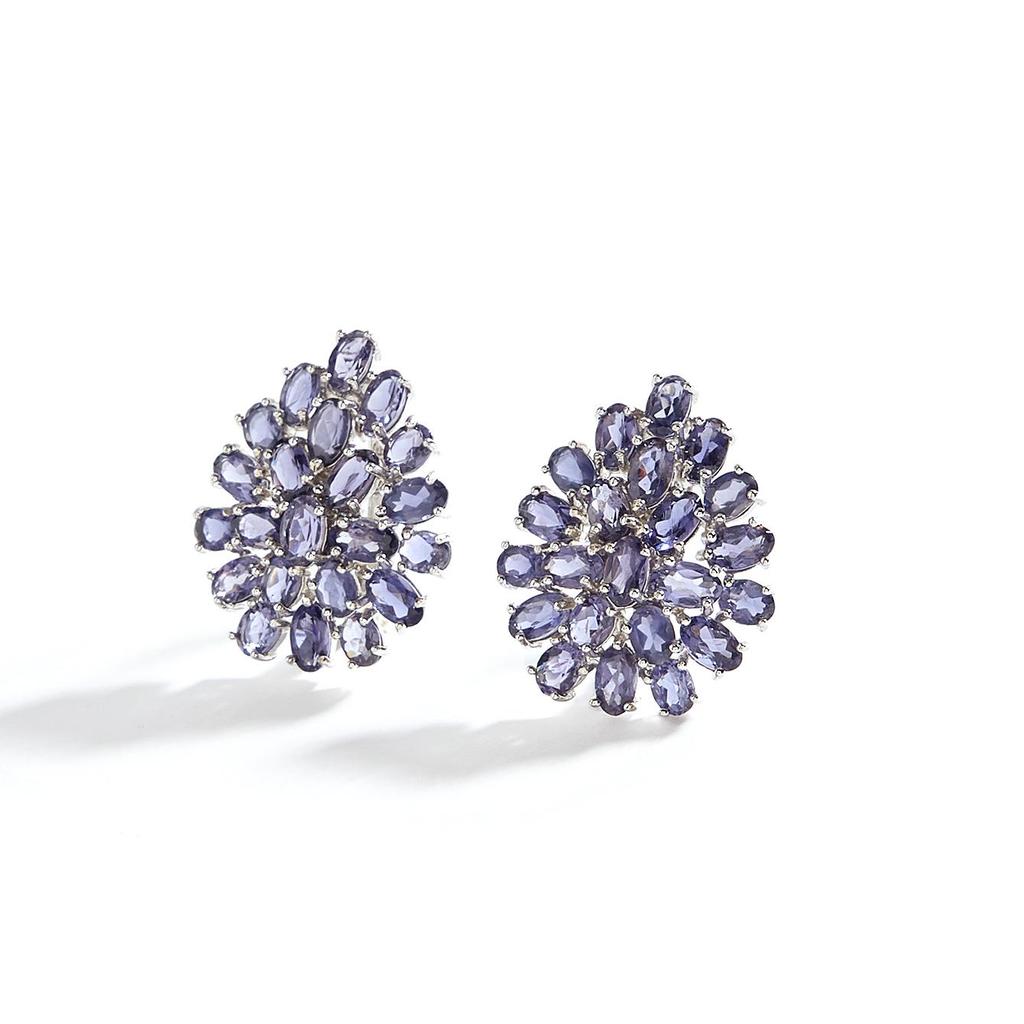 Благородные натуральные овальные лолиты женские Большие серьги 925 стерлинговое серебро Великолепные изящные украшения для подарков на день рождения и годовщину