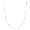 Silver Shell Pearl Station Chain 925 Silver Necklace N065-03H