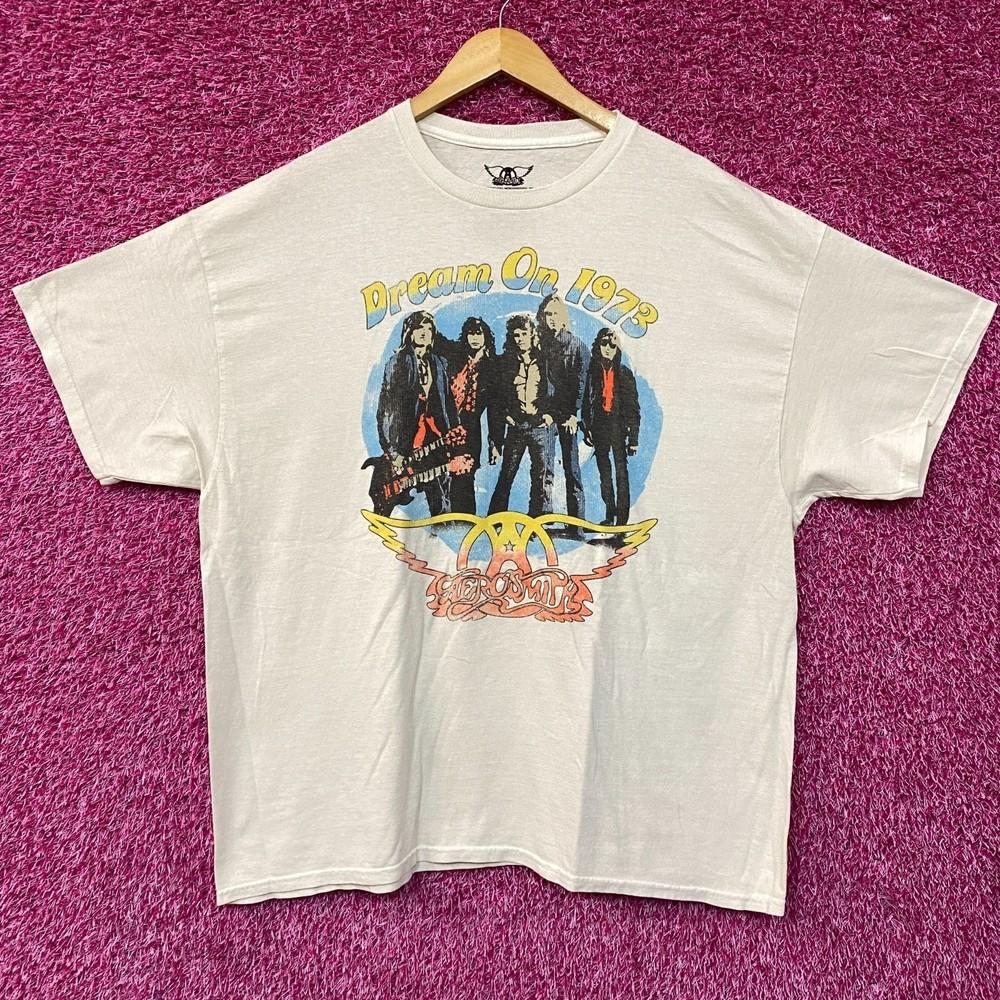 Aerosmith Dream On 1973 Графический Дизайн Бежевая Футболка 1X Унисекс Футболка Графическая Футболка