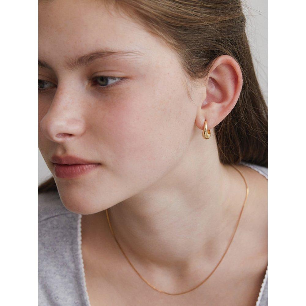 Annie Wave Hoop Earrings Ec3117 Silver Plated