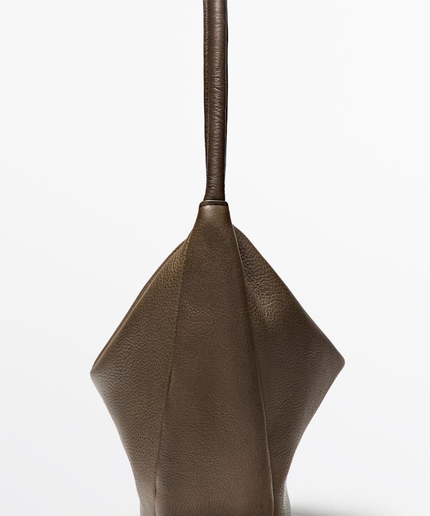 Massimo Dutti Napa Leather Slouch Mini Bag