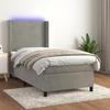 VidaXL Slat Bed Base with Mattress and LED, Upholstered Bed, Single Bed, Adult Bed for Interior Bedroom, 3139421