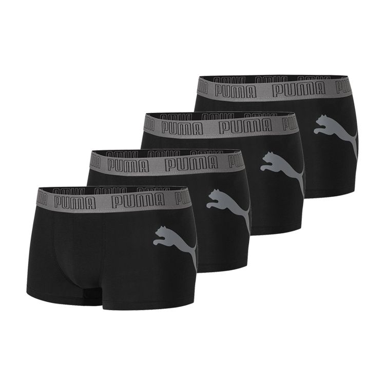 Puma Solid Color Logo Print Sports Casual Boxer Briefs Men Underwear Black 701220208-001