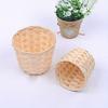 1Pc Decorative Woven Flower Basket For Home Storage And Debris Sorting - Bamboo And Wood Woven Basket With Elegant Design