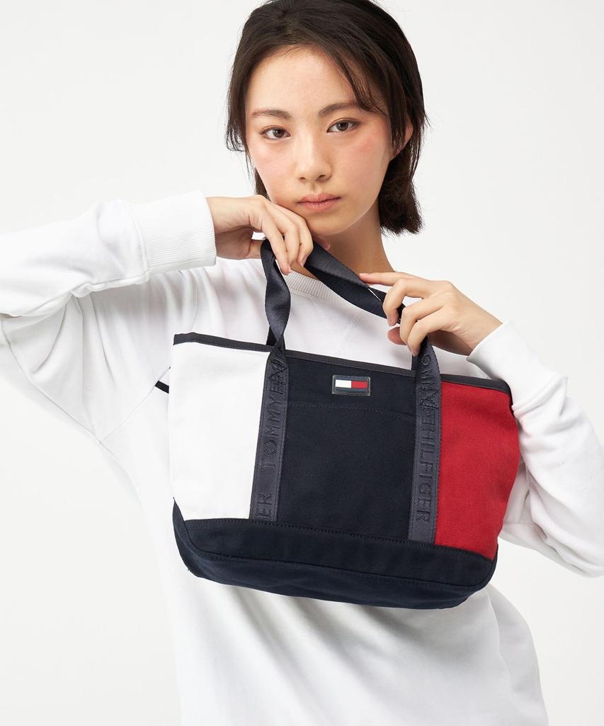 Tommy Hilfiger [Только онлайн] Маленькая холщовая сумка-тоут 69J2863 NS Темно-синий