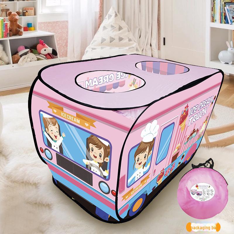 Детская складная мультяшная автобусная палатка для игр в помещении и на улице