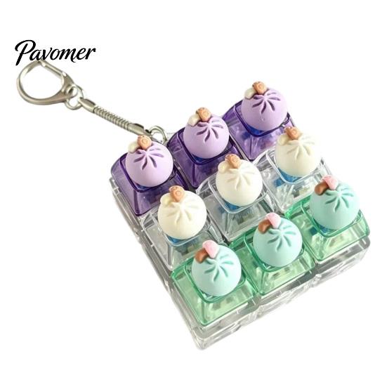 Игрушки для снятия тревоги для работы и учебы, колпачок на клавишу в виде пельмешки, фиджет-игрушка, мягкий подвеска-антистресс с брелком, светящиеся брелки, милый брелок-булочка
