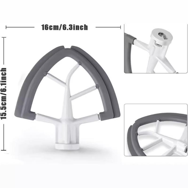 Лопатка для взбивания с гибким краем для миксера Kitchenaid объемом 4,5–5 кварт с наклонной головкой, миксер с двойной силиконовой лопастью