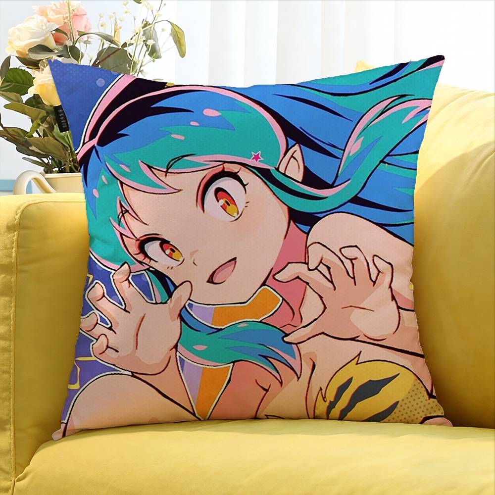 Urusei Yatsura Anime Various Sizes Square Pillow Case For Car Home Bedchamber Decor