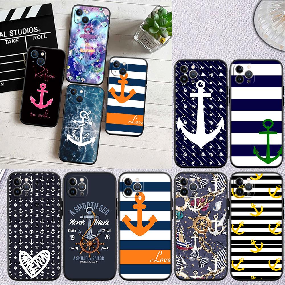 PP1 Anchor Sailor Phone Case for Samsung Galaxy A11 A12 A13 A15 A52S A53 A55 A56 A70 A71 A72 A73 F06 F16 F56 S10 Plus S10e