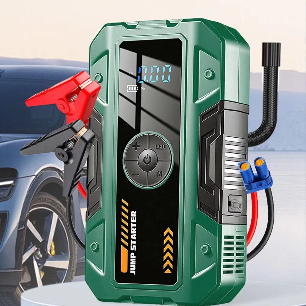 Digital Display Tire Inflator Weatherproof Car Jump Box Portable Power Bank Car Battery Start