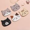 Cat Cute Coaster PVC Tea Coaster Cartoon Silicone Coaster Thermal Insulation Pad Anti-Slip Anti-Scalding Pad Bowl Pad Place Mat